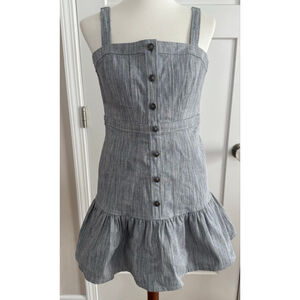 Women's Cinq à Sept Blue & White Striped Mini Dress Size 8